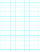 Graph Paper with one line per inch and heavy index lines on letter-sized paper