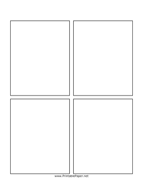 Blank Comic Book Page Paper
