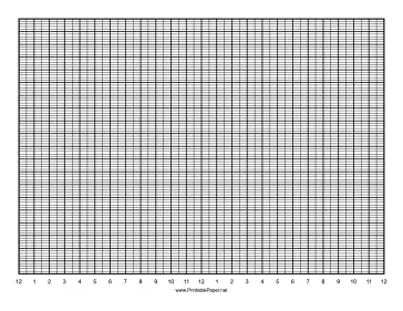 Calendar - 1 Day by Half Hour 100 - Divisions with Index Lines - Landscape Paper