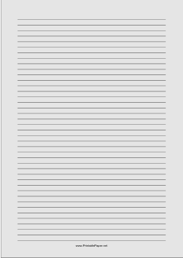 Lined Paper - Light Gray - Narrow Black Lines - A4 Paper