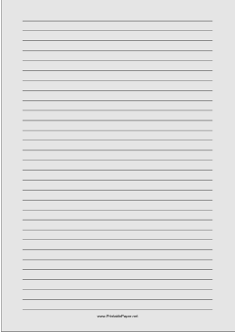 Lined Paper - Light Gray - Wide Black Lines - A4 Paper