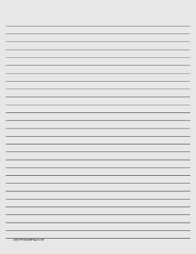 Lined Paper - Light Gray - Wide Black Lines Paper