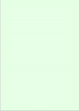 Lined Paper - Light Green - Narrow White Lines - A4 Paper