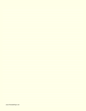 Lined Paper - Light Yellow - Narrow White Lines Paper