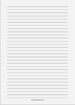 Lined Paper - Pale Gray - Wide Black Lines - A4 Paper