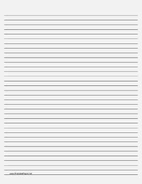 Lined Paper - Pale Gray - Medium Black Lines Paper