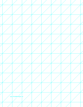 Diagonals Left With 1-Inch Grid Paper