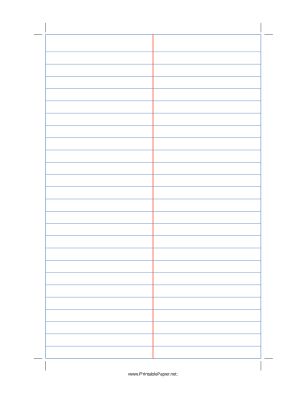 Gregg-ruled Shorthand Paper (blue lines) Paper