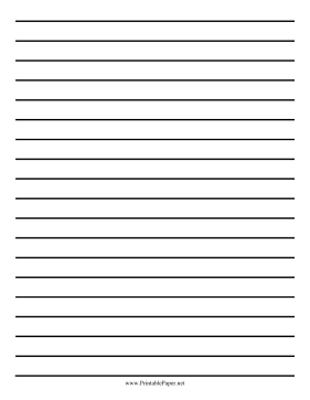 Low Vision Writing Paper - Half Inch - Letter Paper