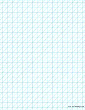 Oblique Graph Paper 0.25 Inch Paper