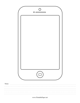 Smartphone Wireframe Notes Paper