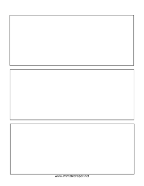 Three Row Comic Page Paper