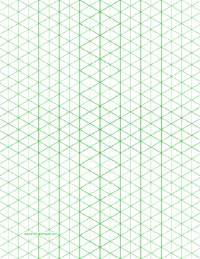 Isometric Graph Paper with 1/2-inch figures (triangles only) on letter-sized paper Paper
