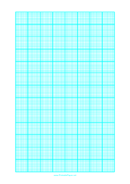 Graph Paper with one line every 2 mm and heavy index lines every tenth line on letter-sized paper Paper