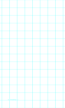 Graph Paper with one line per inch on legal-sized paper Paper