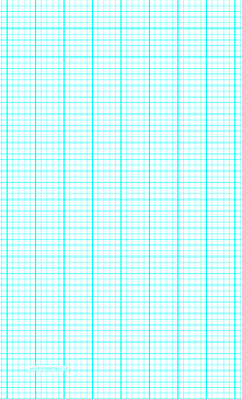Graph Paper with five lines per inch and heavy index lines on legal-sized paper Paper