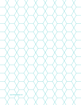 Hexagon and Diamond Graph Paper with 1/2-inch spacing on letter-sized paper Paper