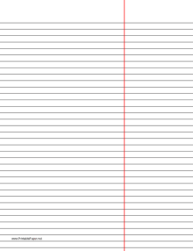 Law Ruled Paper - Reversed (black lines) Paper