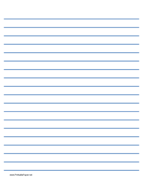 Low Vision Writing Paper - 1/2 Inch (blue lines) Paper