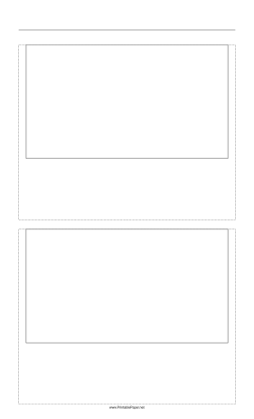 Storyboard with 1x2 grid of 16:9 (widescreen) screens on legal paper Paper