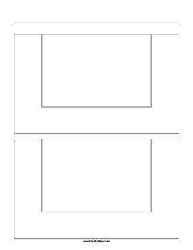 Storyboard with 1x2 grid of 3:2 (35mm photo) screens on letter paper Paper