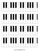 Blank Piano Two Octaves paper