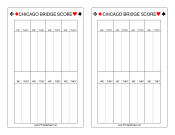 Chicago Bridge Scoresheet paper