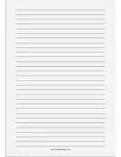 Lined Paper - Pale Gray - Wide Black Lines - A4 paper