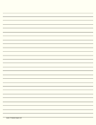 Lined Paper - Pale Yellow - Wide Black Lines paper