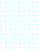 Diagonals Left With 1-Inch Grid paper