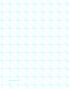 Diagonals Right With 1-Inch Grid paper