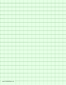 Graph Paper - Light Green - Half Inch Grid paper