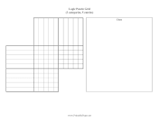 Logic Puzzle Grid 3x5 paper