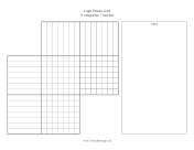Logic Puzzle Grid 3x7 paper