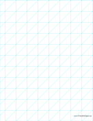 Oblique Graph Paper 1 Inch paper