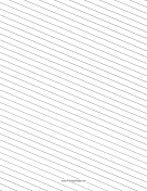 Slant Ruled Paper — Wide Ruled Left-Handed, Low Angle paper