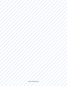 Slant Ruled Paper — Wide Ruled Right-Handed, High Angle — blue lines paper