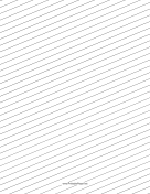 Slant Ruled Paper — Wide Ruled Right Handed, Low Angle paper