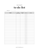 Task Based To Do List paper