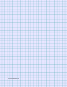 Graph Paper - Light Blue - Three Quarter Inch Grid paper