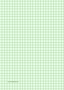 Graph Paper - Light Green - Three Quarter Inch Grid - A4 paper