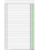 Columnar Paper with one column on legal-sized paper in portrait orientation paper