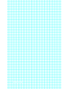 Graph Paper with one line per 5 millimeters and centimeter index lines on legal-sized paper paper