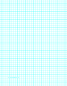 Graph Paper with four lines per inch and heavy index lines on letter-sized paper paper