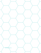 Hexagon Graph Paper with 1-inch spacing on letter-sized paper paper