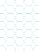 Hexagon and Diamond Graph Paper with 1-inch spacing on letter-sized paper paper