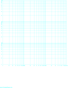 Log-log paper with logarithmic horizontal axis (three decades) and logarithmic vertical axis (three decades) with equal scales on letter-sized paper paper