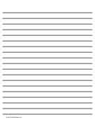 Low Vision Writing Paper - 1/2 Inch paper