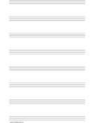 Music Paper with eight staves on legal-sized paper in portrait orientation paper