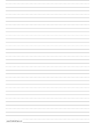 Penmanship Paper with twelve lines per page on A4-sized paper in portrait orientation paper